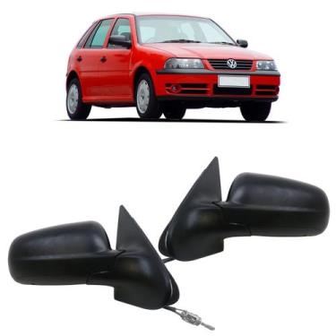 Imagem de Retrovisor Gol G3 4 Portas 1999 2000 2001 2002 2003 2004 Preto Acabame