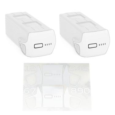 Imagem de WRAPGRADE Adesivos de pele compatíveis com duas baterias DJI Mavic 4 Pro (Racing White)