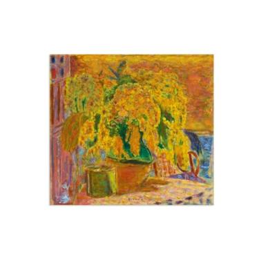 Imagem de Pintura Pieerre Bonanrd - Impressão em tela famosa - Imagem de arte de parede em tela para sala de estar decoração de escritório em casa - Impressão de reprodução em tela - Buquê de Mimosas 80 x 90 cm