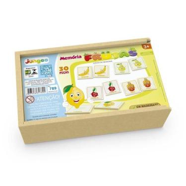 Imagem de Jogo Da Memória Infantil Frutas 30 Peças Em Madeira Junges