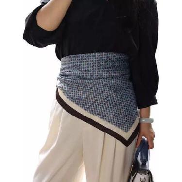 Imagem de S0104-Lenço Bandana Luxo Estampa Estiloso Evento Cintura 4o1102 - xumi