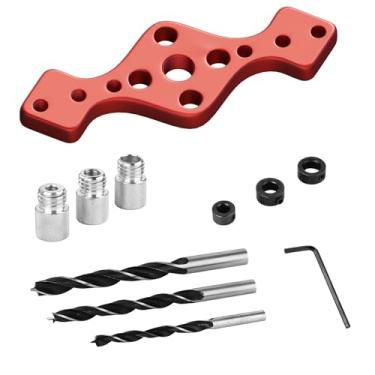 Imagem de Kit de gabarito de cavilha, gabarito de cavilha para marcenaria para suporte de prateleira flutuante