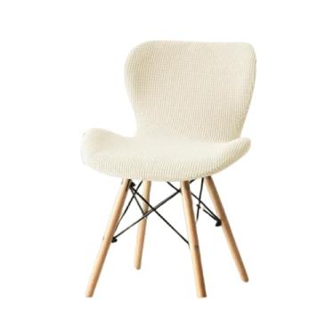 Imagem de Capa para cadeira borboleta, 1/4 unidades, simples, elástica, cor sólida, durável, para casa (A1 Bege)