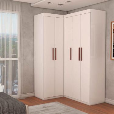 Imagem de Guarda-Roupa Solteiro Modulado Odisseia 5 Portas 12 Prateleiras Branco - Panorama Móveis