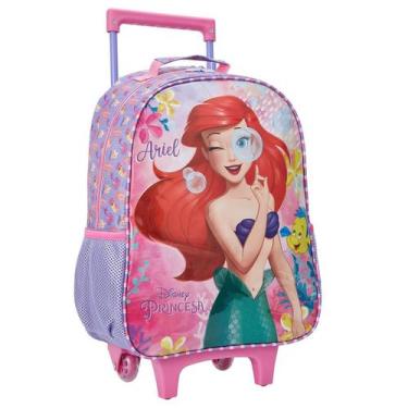 Imagem de Mochila Infantil Princesa Ariel Pequena Sereia Mala Escolar - Xeryus