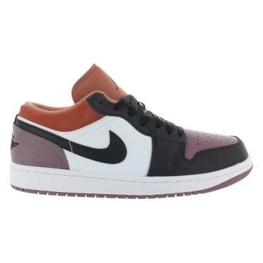 Imagem de Nike Tênis masculino Air Jordan 1 Low SE, Branco/preto/laranja celeste/roxo bonito, 39