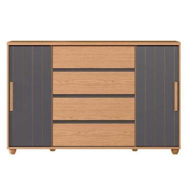 Imagem de Cômoda Albatroz Evidenza 115 2 Portas e 4 Gavetas MDP/MDF 96x150x41cm,
