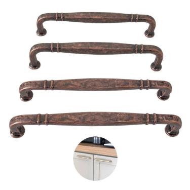 Imagem de Puxador Alça Grenade Ouro Velho Escovado Torralba 64mm 4 Unidades