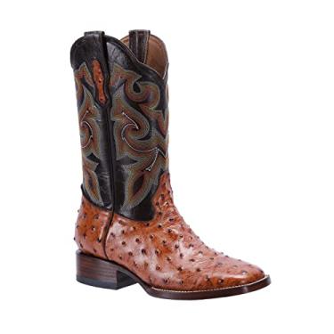 Imagem de Joe Boots Western Botas masculinas de couro com estampa de avestruz 701, Shedron, 39