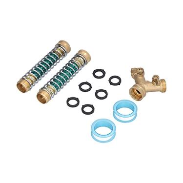 Imagem de ZJchao Mangueira Brash Splitter Connector de Mangueira de água de 2 Vias Com Protetores de Anti-brusch de Serviço Pesado e 6 Arruelas de Borracha para de Jardim