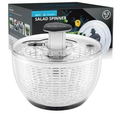 Imagem de Salad Spinner Smile mom Large de 6,3 L para utensílios de cozinha bran