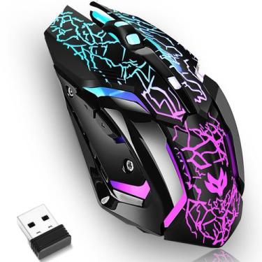 Imagem de Mouse para jogos sem fio Lacolain T49 com bateria recarregável