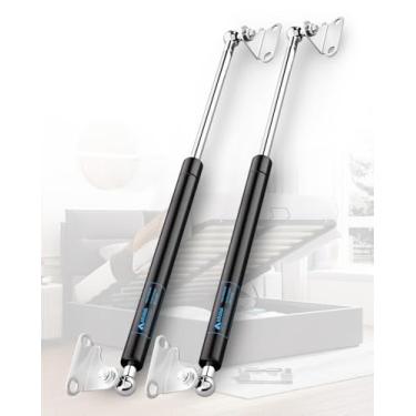 Imagem de Amortecedores de hélice de 50,8 cm 90,7 kg com suportes de montagem em L, molas a gás de 50,8 cm 889 N para suporte de elevação para porta de chão, cama Murphy (super forte), conjunto com 2 peças Arena