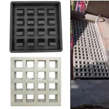 Imagem de Forma 16 Furos Antichuva Veneziana 39x39x7 Molde Placa Concreto Econom