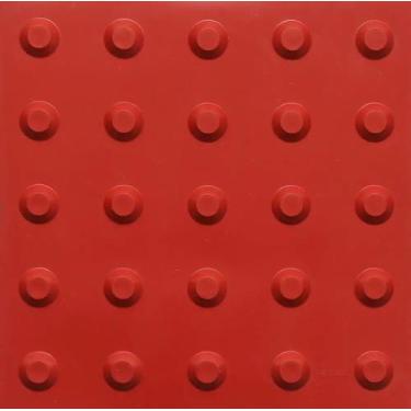 Imagem de Piso Tátil Acessibilidade Alerta 25x25cm em PVC - BR Decor, vermelho