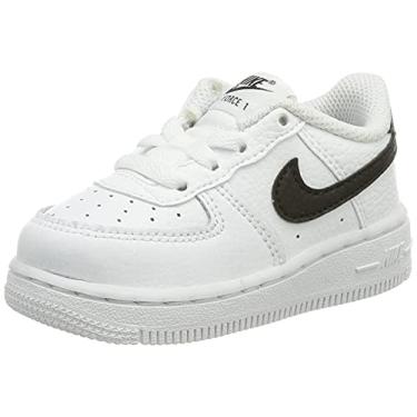 Imagem de Nike Tênis de ginástica infantil unissex Force 1 (TD) para meninos, Branco e preto, 2 US Toddler