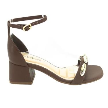 Imagem de Bebecê, SANDÁLIA FEMININA BEBECÊ T5240-148 SALTO BLOCO 4,8CM Cor:Chocolate;Tamanho:37