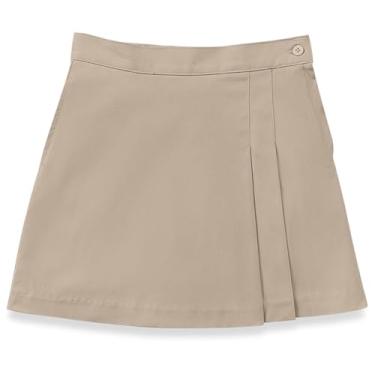 Imagem de Classroom Girls Scooter com pregas duplas elásticas com shorts de malha embutidos, Caqui, 10