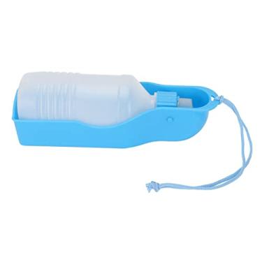 Imagem de Garrafa 300ml Pet, Bebedouro Automático para Cães e Gatos, Alimentador de Água Suspenso (Azul)