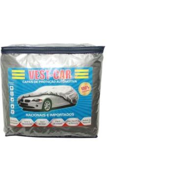 Imagem de Capa para Cobrir Carro M 100% Forrada com Cadeado e Cabo de Aço