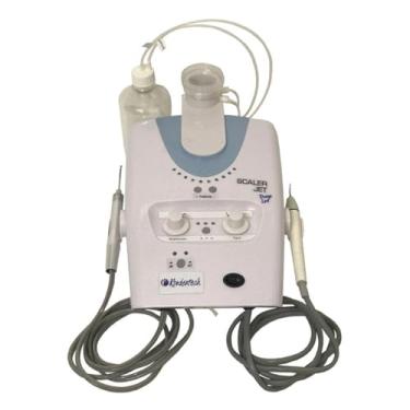 Imagem de Ultrassom e Jato de Bicarbonato Scaler Jet Pump, Branco, Bivolt, LED, para Limpeza Odontológica Profissional, com Bico Giratório Removível