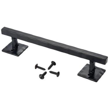Imagem de Maçaneta de porta de celeiro Eumtenr 30 cm de metal sólido preto fosco