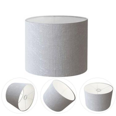 Imagem de Cúpula Abajur Cilíndrica Cp-7013 Ø30x30cm Rustico Cinza - Vivare