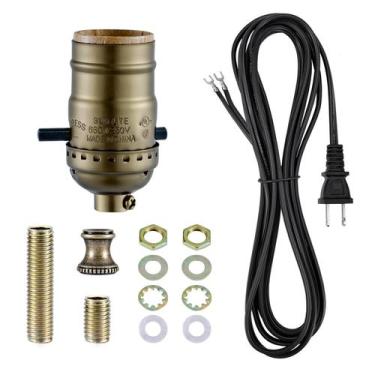Imagem de Kit de Reencordado para Lámpara Portalámparas de Latón Antiguo con Cab