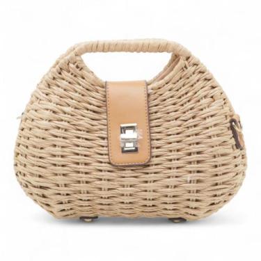 Imagem de Bolsa Madame Marie Palha Com Fecho, CARAMELO, UN