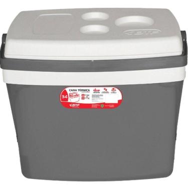 Imagem de Caixa Térmica 34 Litros Cinza - Cxt0134 - Botafogo