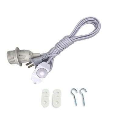 Imagem de Kit de luz pendente Mocomfor Cord Dimmer Switch de 4,5 m branco