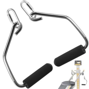 Imagem de ZHIXING Alças cromadas abertas para máquinas de treino em casa de ginástica total 2000, 2200, 2500, 3000, 3000XL, XLS - Total de acessórios de ginástica compatíveis com Supra, Electra, FIT, preto