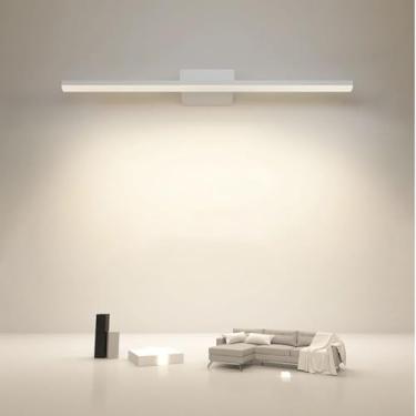 Imagem de Luz de espelho LED banheiro moderno lâmpada de parede metal à prova d'água luz de maquiagem iluminação de imagem iluminação de parede para banheiro sala de estar quarto armário de banheiro (branco luz