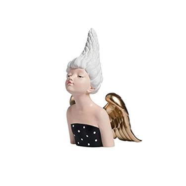 Imagem de Decoração de mesa coração de menina anjo menina criativa decoração de mesa decoração de sala de estar decoração de arte estátua de escritório em casa