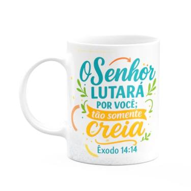 Imagem de JPS INFO, Caneca Religiosa Versículos Bíblicos - Êxodo 14:14