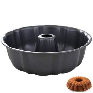 Imagem de Forma Antiaderente Redonda Bolo Pudim Furo no Meio Cozinha Refeiçao Sobremesa Preparo R...