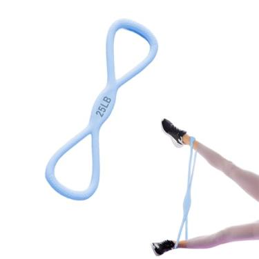 Imagem de Figura 8 faixas de resistência para mulheres e homens – Corda de silicone de 11 kg para pernas, ombros, costas e braços, treinamento de força, fisioterapia, academia em casa