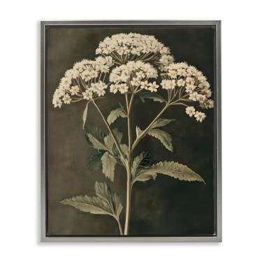 Imagem de Stupell Industries Arte de parede em tela flutuante marrom com retrato floral sofisticado, design por Petal Prints Design, 78 x 63 cm