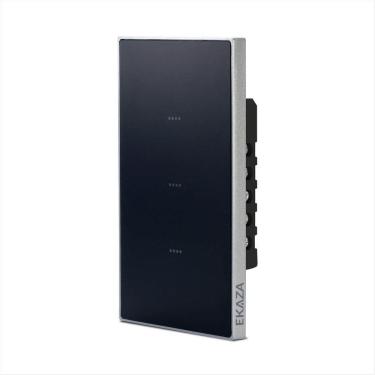 Imagem de Interruptor Inteligente Vênus Wifi 3 Botões Ekaza Preto 4X2