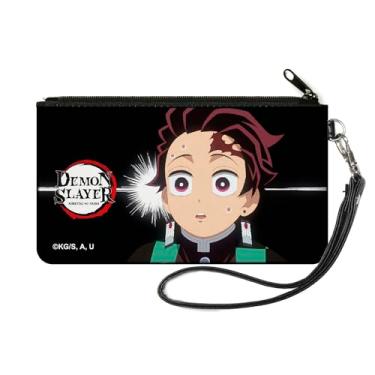 Imagem de Carteira Demon Slayer, Zip Clutch, Demon Slayer Tanjiro Kamado Pose preta, lona, SMALL, Casual