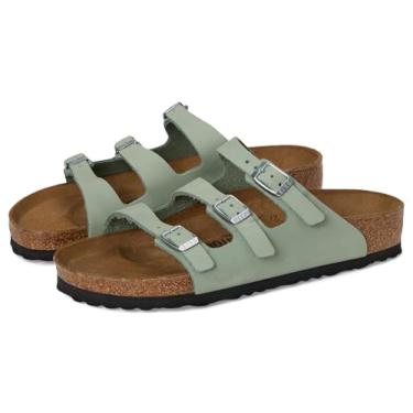 Imagem de Birkenstock Sandália feminina Florida-Nubuck, Pure Sage, 9-9.5