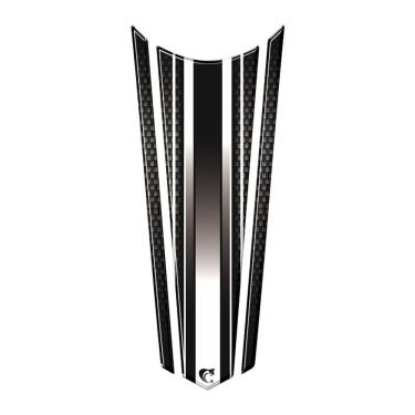 Imagem de Adesivo Faixa Gravata Resinado Tanque Moto Honda Varias Preto E Azul