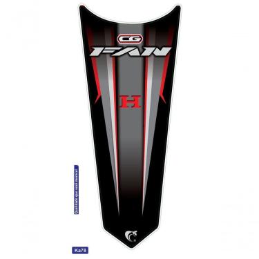 Imagem de Adesivo Gravata Tanque Moto Sem Resina Cg Fan Vermelho