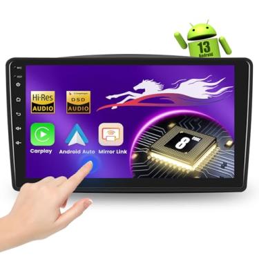 Imagem de Rádio veicular Android para Toyota Sienna 2004-2010 com Qualcomm 8 Core 4G + 64G 5G WiFi, tela sensível ao toque QLED de 9 polegadas 1280p Carplay, Android Auto GPS DSP Bluetooth5.0, compatível com