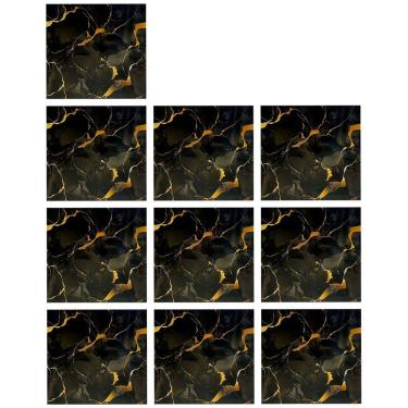 Imagem de Placa Adesiva Marmore 3D Kit 10 uni Obra Reforma Casa Cozinha Painel Autocolante Escritorio Papel de Parede Moderno