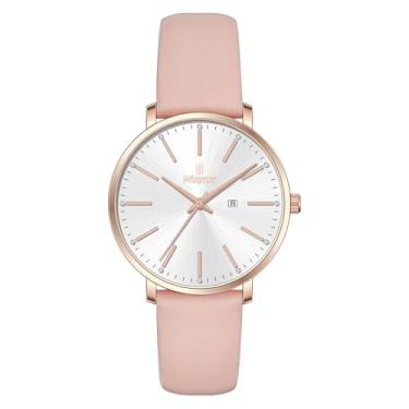 Imagem de Relógio feminino moderno à prova d'água com movimento de quartzo japonês, Calendário, rosa, ouro rosa