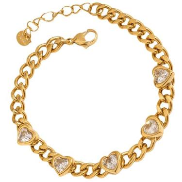 Imagem de Pulseira feminina banhada a ouro 18 quilates delicada com borboleta, olho turco, coração, estrela, estrela do mar, concha, pingentes de tartaruga, elegante pulseira de tênis de corrente de ouro
