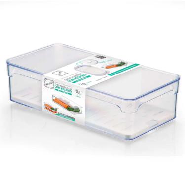 Imagem de Organizador de Geladeira Arthi Sempre Seco com Tela e Respiro 2,8L