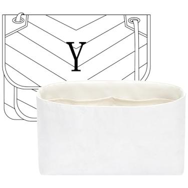 Imagem de FANJI Project Bolsa organizadora para bolsa YSL Niki média em couro vintage, ajuste personalizado dentro da bolsa Craie, leve, resistente à água