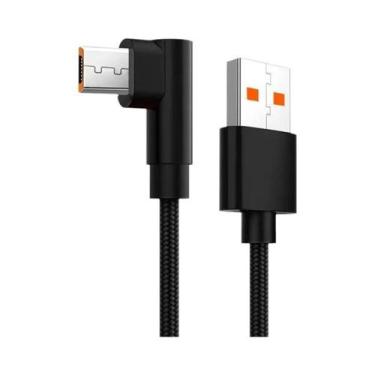 Imagem de Cabo Micro USB De Carregamento Rápido 2.4A 90 Graus Para Samsung S7 Xi